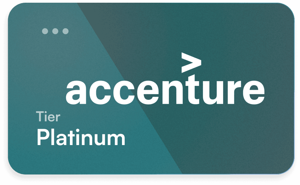 A blue background highlighting the sponsor card