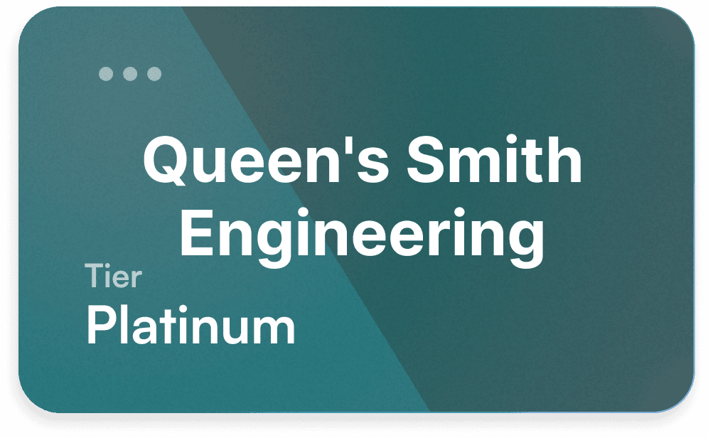 Queen's Smith Engineering sponsor card